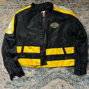 Harley-Davidson Black and Yellow Bomber Jacket